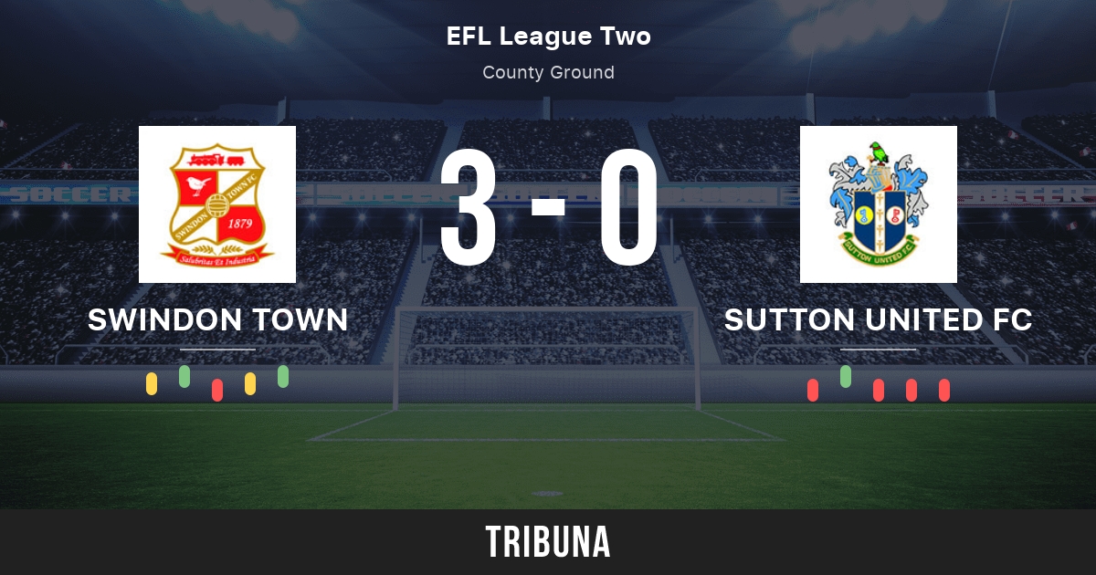 LIVESCORE: Swindon Town FT Sutton United