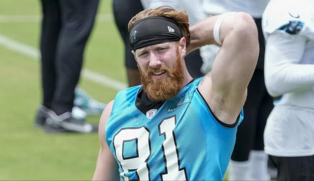 Hayden Hurst has been suspended by Carolina Panthers today following his dad’s Condition…NFC UPDATE-..view now