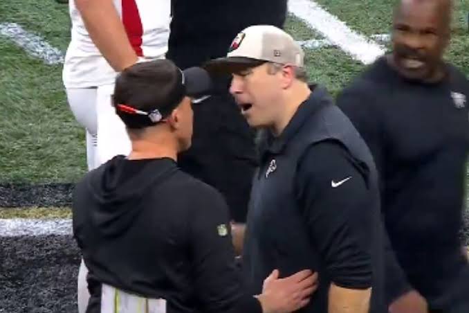 Unmissable Live TV Shock!”Breaking: Falcons’ Arthur Smith’s Explicit F-Bomb Explodes on Air during Postgame Spat with Dennis Allen.”