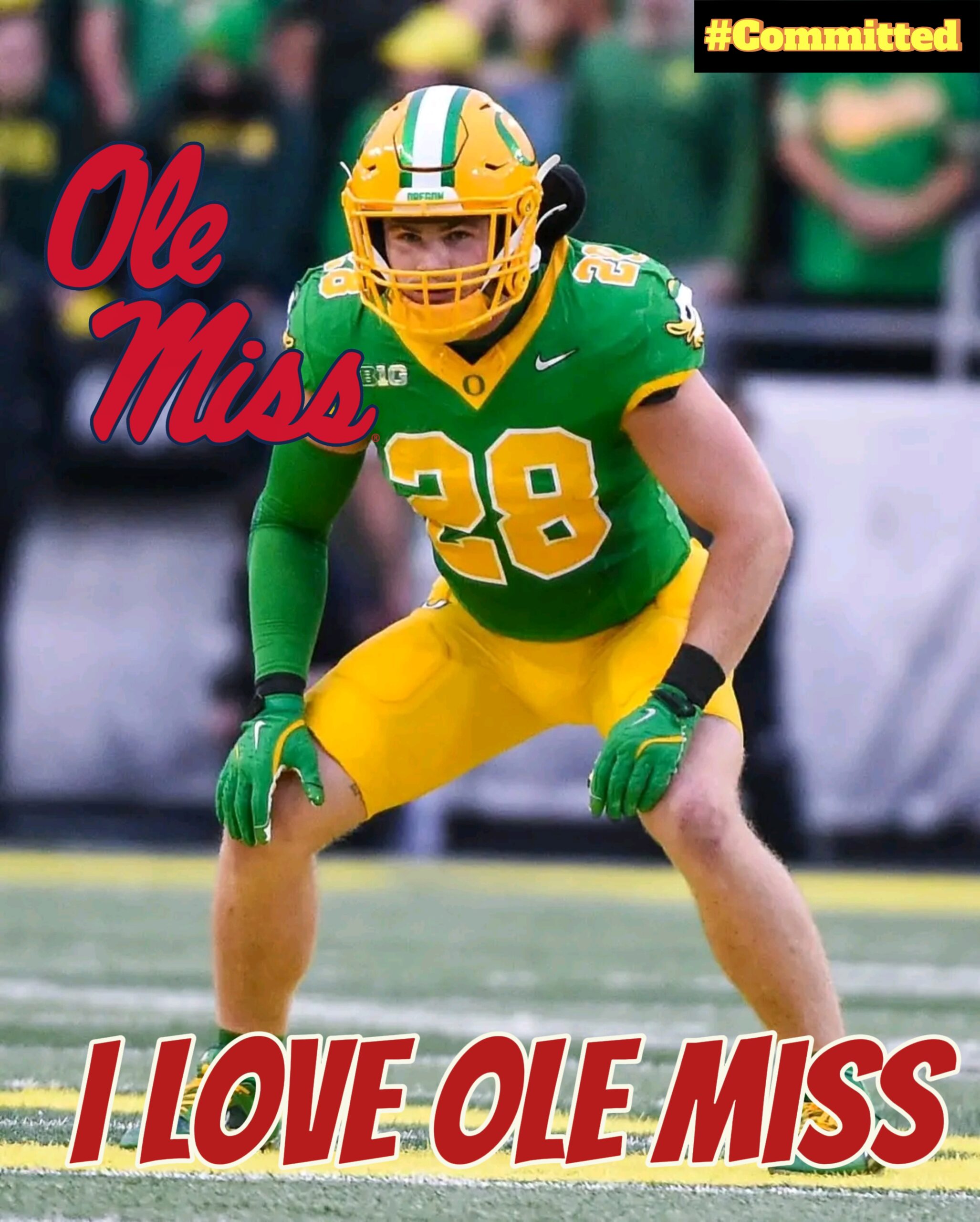 BREAKING; Oregon Ducks linebacker Bryce Boettcher commits to the Ole Miss over Vanderbilt, and Georgia…