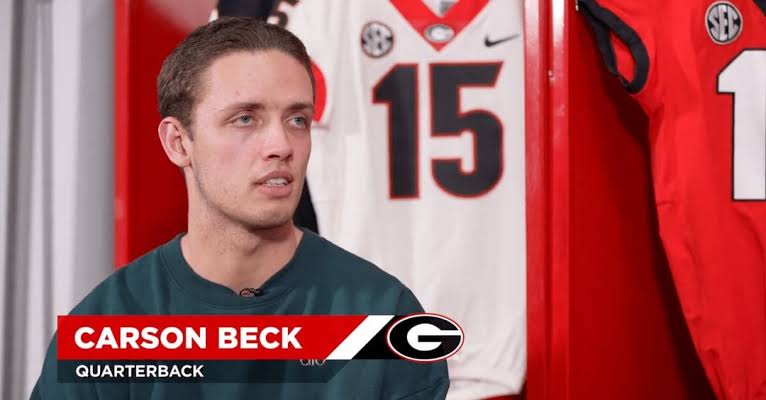 Georgia Bulldogs QB Carson Beck is out for today’s game vs Florida Gators…