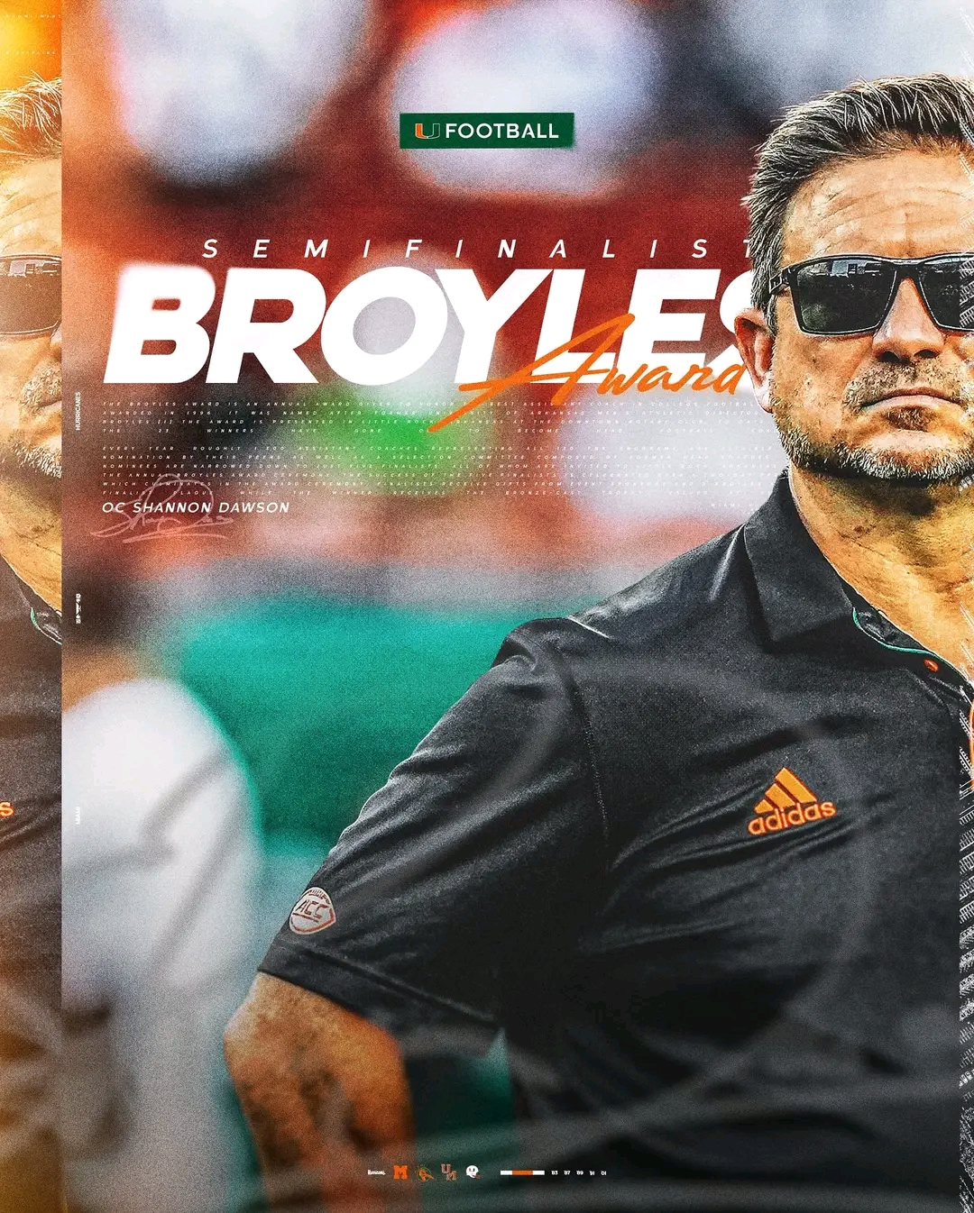 Congratulations to Coach Shannon Dawson on being named a semifinalist for the Broyles Award…