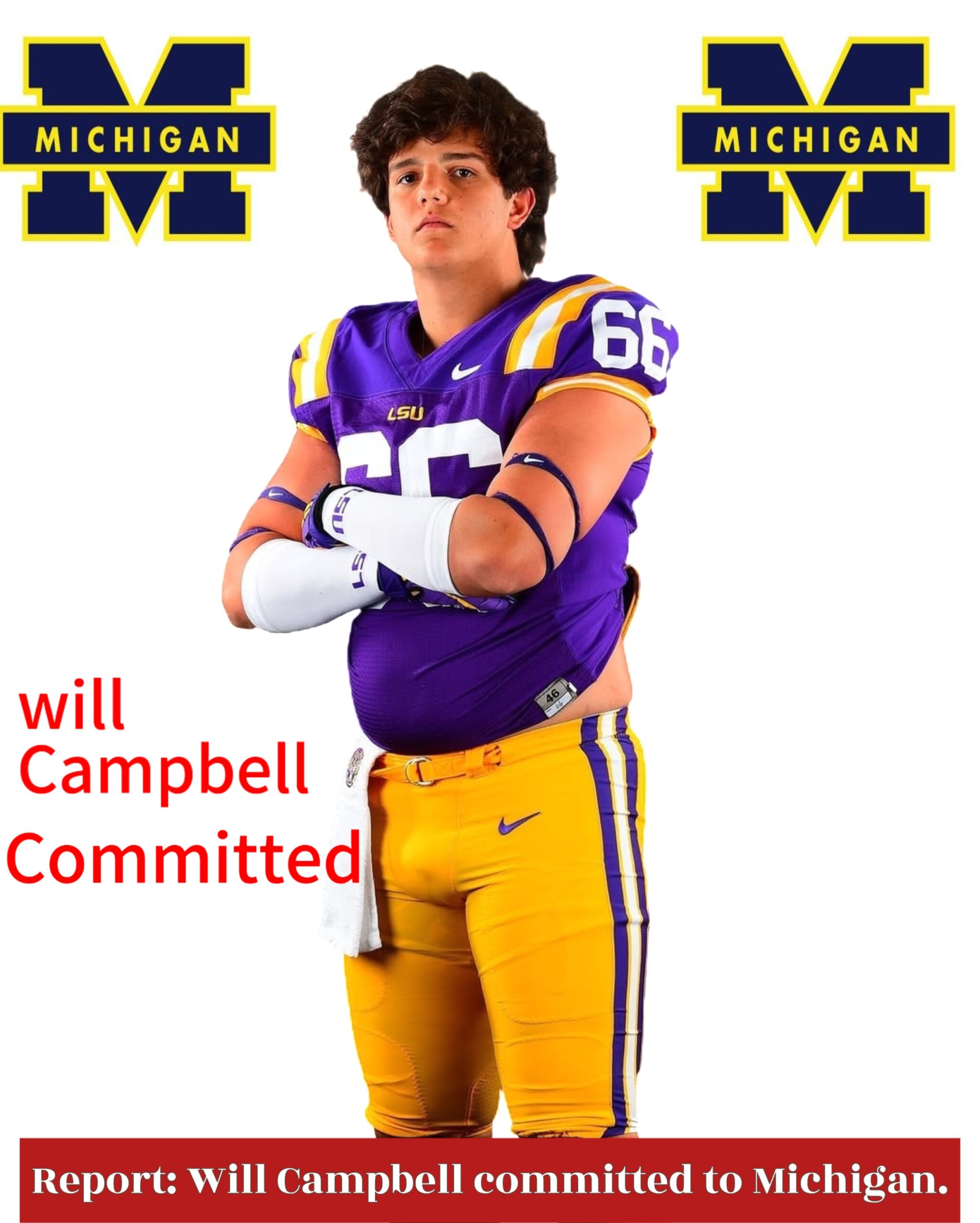 Michigan Football Secures a Super SEC Major Commitment from Five-Star OL Will Campbell Choosing Wolverines Over LSU, South Carolina, Oklahoma Sooners and Oregon…