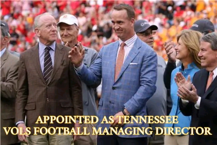 Breaking News – The University of Tennessee has announced the appointment of NFL legend Peyton Manning as the new Managing Director of its…..