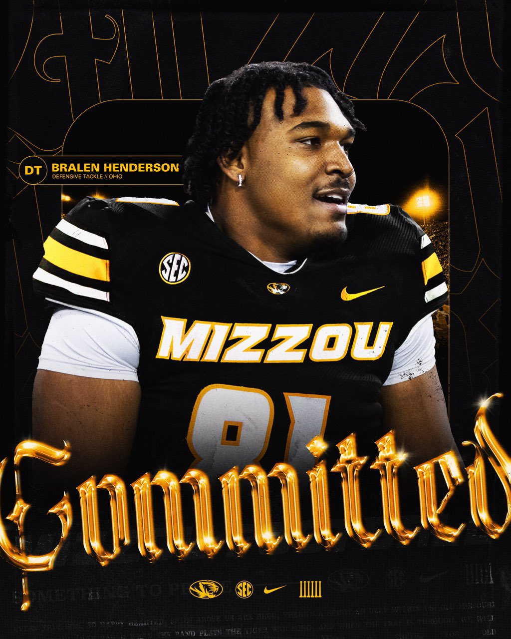 Former Ohio Defensive Lineman Bralen Henderson Commits to Missouri Tigers Football Team Over Ole Miss, Notre Dame And Tennessee Vol — A Promising Young Talent Among Top Prospects… Read More Below..